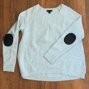 JCrew sweater with leather elbow patches